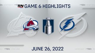 Stanley Cup Final Game 6 Highlights  Avalanche vs Lightning  June 26 2022 [upl. by Attenol68]