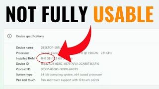 How to Fix 16GB Ram Installed BUT Only 8GB Usable on Windows 10 2024 [upl. by Orola162]
