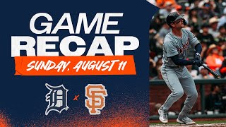 Game Highlights Home Runs from Dingler and Vierling Lead Tigers to a Win in SF  8112024 [upl. by Amena]