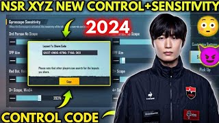 BEST SENSITIVITY FOR PUBG MOBILE IN 2024  NSR XYZ SENSITIVITY AND CONTROL SETTINGS [upl. by Hodges564]