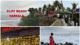 Varkala South Cliff Beach  Morning walk  Night life [upl. by Atilehs32]