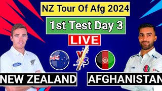 AFG vs NZ 1st Test Match DAY 3  Afghanistan live match today [upl. by Leinahtan]