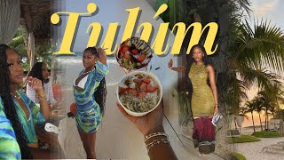 TULUM GIRLS TRIP TRAVEL VLOG  beach club cenote going out tulum restaurants [upl. by Rad]