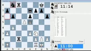 Standard Chess 4 IM Bartholomew vs DAG87001 NimzoIndian Defense [upl. by Neenaj344]