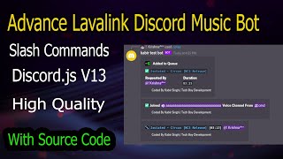 How to Make Lavalink Discord Music Bot With Source Code  Spotify  247 Music Bot in VC [upl. by Tyson214]