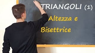 Classificazione dei Triangoli Altezza e bisettrice Ortocentro e incentro [upl. by Anni862]