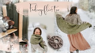 Fadengeflüster 16 Release Tuch Akina Renovierung mit Atelier Miss Pompadour Podcast Maschenfein [upl. by Nohtanhoj]