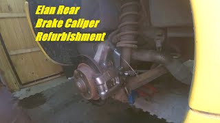 Lotus Elan M100 8994 Rear Brake Caliper Refurbishing [upl. by Dnar]