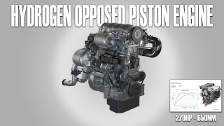 This Opposed Piston Engine Runs on Hydrogen [upl. by Lapo]