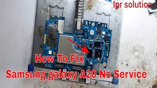 samsung Galaxy A20 No Network No Service Fixemergency problem nfix [upl. by Ayotan]