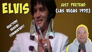 FIRST TIME WATCH REACTION Elvis Presley  Just Pretend LIVE 1970 [upl. by Ahsinned]