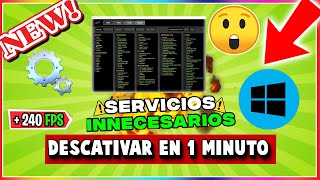 🔴✔️ Desactivar servicios innecesarios Windows 10  Rápido y Fácil [upl. by Yelsew473]