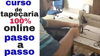 Como costurar com máquina de tapeçaria curso de tapeçaria passo a passo [upl. by Newlin614]