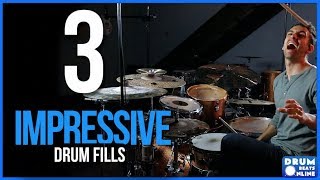 3 Drum Fills To IMPRESS Your Friends  Drum Lesson  Drum Beats Online [upl. by Llennaj]