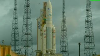 Full Arianespace Ariane 5 ECA VA234 launching StarOneD1 and JCSAT15 communications satellites [upl. by Kcolttam238]