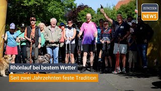 POPPENHAUSEN Rhönlauf bei traumhaftem Wetter  seit zwei Jahrzehnten feste Tradition [upl. by Munro808]