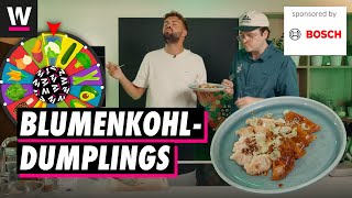 Glazed Dumplings mit Blumenkohl Rezept  Gemüseroulette mit Nico und Noah Bachofen [upl. by Sandry]