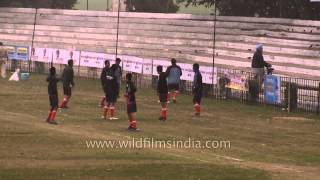 Hockey players warming up before the match  Kila Raipur Ludhiana [upl. by Zeke696]