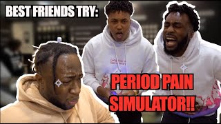 Best Friends Try A Period Cramp Simulator [upl. by Oneal]