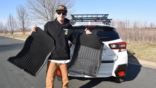 WEATHERTECH VS OEM FLOORMATS COVERAGE 2020 SUBARU CROSSTREX UPGRADES [upl. by Maible939]