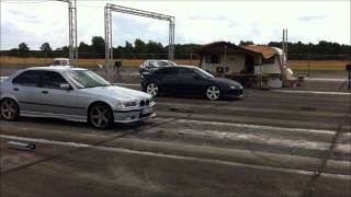 BMW e36 323i vs Mazda Lantis 25l V6 KLZE [upl. by Kcirred967]