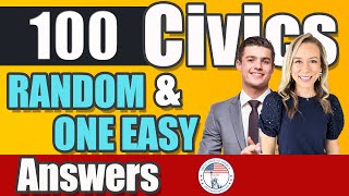 100 civics questions ONE EASY answers US naturalization test  2008 Civics Test  Officer Liam [upl. by Hesky140]