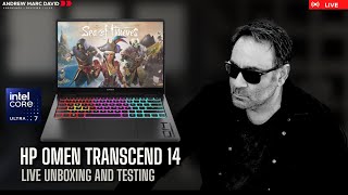 HP Omen Transcend 14  Live Unboxing amp Testing [upl. by Gyatt]