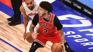 Lonzo Ball DeRozan Bulls Debut vs Pistons 2021 NBA Season [upl. by Kaasi]