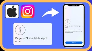 How To Fix Instagram Page Isn’t Available Right Now Problem In iPhone 2024 [upl. by Enidlarej]