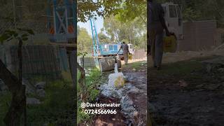 Test pumping is a crucial step in the installation of a new borehole Karen Nairobi Kenya [upl. by Hike]