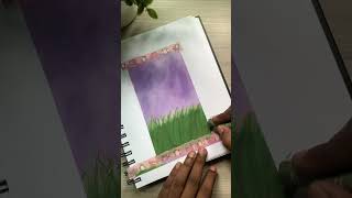 Scenery Oil Pastel drawing shortsfeed shortsvideo oilpasteldrawing scenery tutorialtamil [upl. by Ydok]