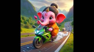 Ganesh ji Sitting on Bikes shorts ganesh trending rahulsipligunjsongs song [upl. by Alverta]