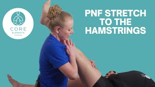 PNF Stretching to the Hamstrings  Sports Massage Techniques [upl. by Garretson]