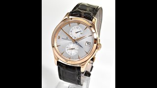 Jaeger LeCoultre Master Hometime 18ct Gold Ref 174205 S FM16014 [upl. by Klement]