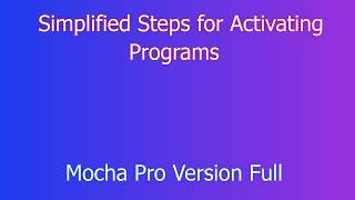 Mocha Pro License Quick Guide to Activation and Download [upl. by Nettie]