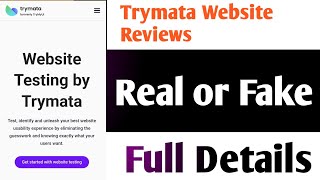 Trymata Real or Fake  Trymata Payment Proof  Trymata Review  Trymata Testing App  Scam or Legit [upl. by Caye]