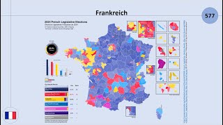 Wahl der Nationalversammlung in Frankreich 2024 Das Ergebnis der 1 Runde [upl. by Gresham]