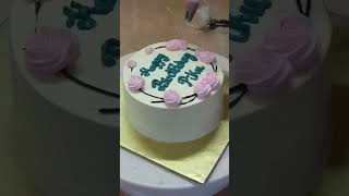 Beautiful half pound flower cake design tutorial in bengali Easy cake decorating ideas 💡 [upl. by Magdala]