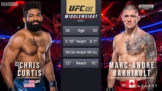 CHRIS CURTIS VS MARCANDRE BARRIAULT FULL FIGHT UFC 297 [upl. by Ecirpak]