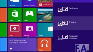 Windows 8  Bild auf zweiten Monitor erweitern [upl. by Gilud]