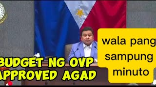 OVP BUDGET 2025 APPROVED NA [upl. by Sallie329]