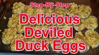 Deviled DUCK Eggs StepByStep HowTo  A Thanksgiving Favorite [upl. by Standice862]