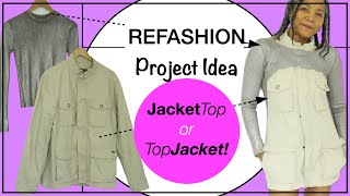 Refashioning Clothes  DIY Blazer Upcycle For Advanced Sewers Who Want A Challenge [upl. by Siberson]