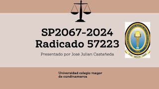 Dolo eventual SP20672024 Radicado 57223 Unicolmayor Julian Castañeda López Teoría del delito [upl. by Orling738]