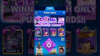 Can we Win using ONLY Purple cards in Clash Royal clashroyale gaming shorts [upl. by Yukio141]