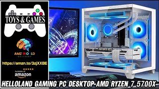 Describing HELLOLAND Gaming PC DesktopAMD Ryzen 7 5700X Amazon [upl. by Feigin137]