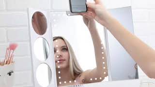 GloTech LED Mirror by Thinkspace With Phone Holder amp Speaker [upl. by Mandie]