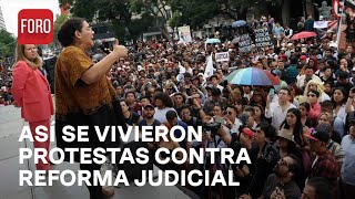 Así se vivió una nueva jornada de manifestaciones a favor y en contra de la Reforma Judicial Hora21 [upl. by Hbahsur]