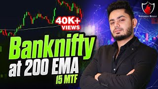 Banknifty at 200 EMA  Booming Bulls  Anish Singh Thakur [upl. by Aracal992]