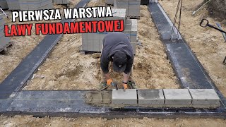 Murujemy pierwszą warstwę ściany fundamentowej [upl. by Brana965]